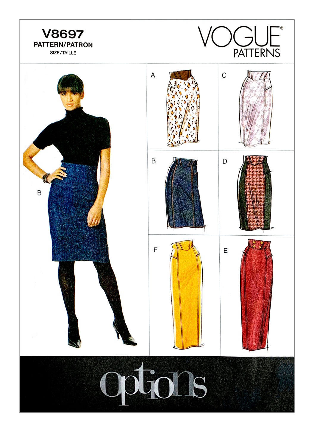 

Выкройка Vogue №8697 — Юбка