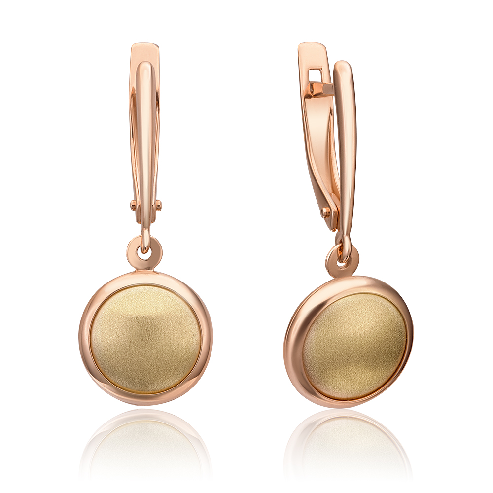 

Серьги подвески из комбинированного золота PLATINA jewelry 02-4366-00-000-1113-64, 02-4366-00-000-1113-64