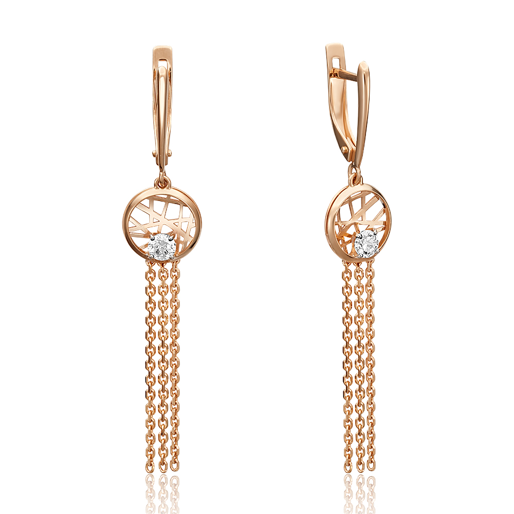 

Серьги женские из золота ЮЗ Платина 02-4502-00-501-1110-38, swarovski, 02-4502-00-501-1110-38