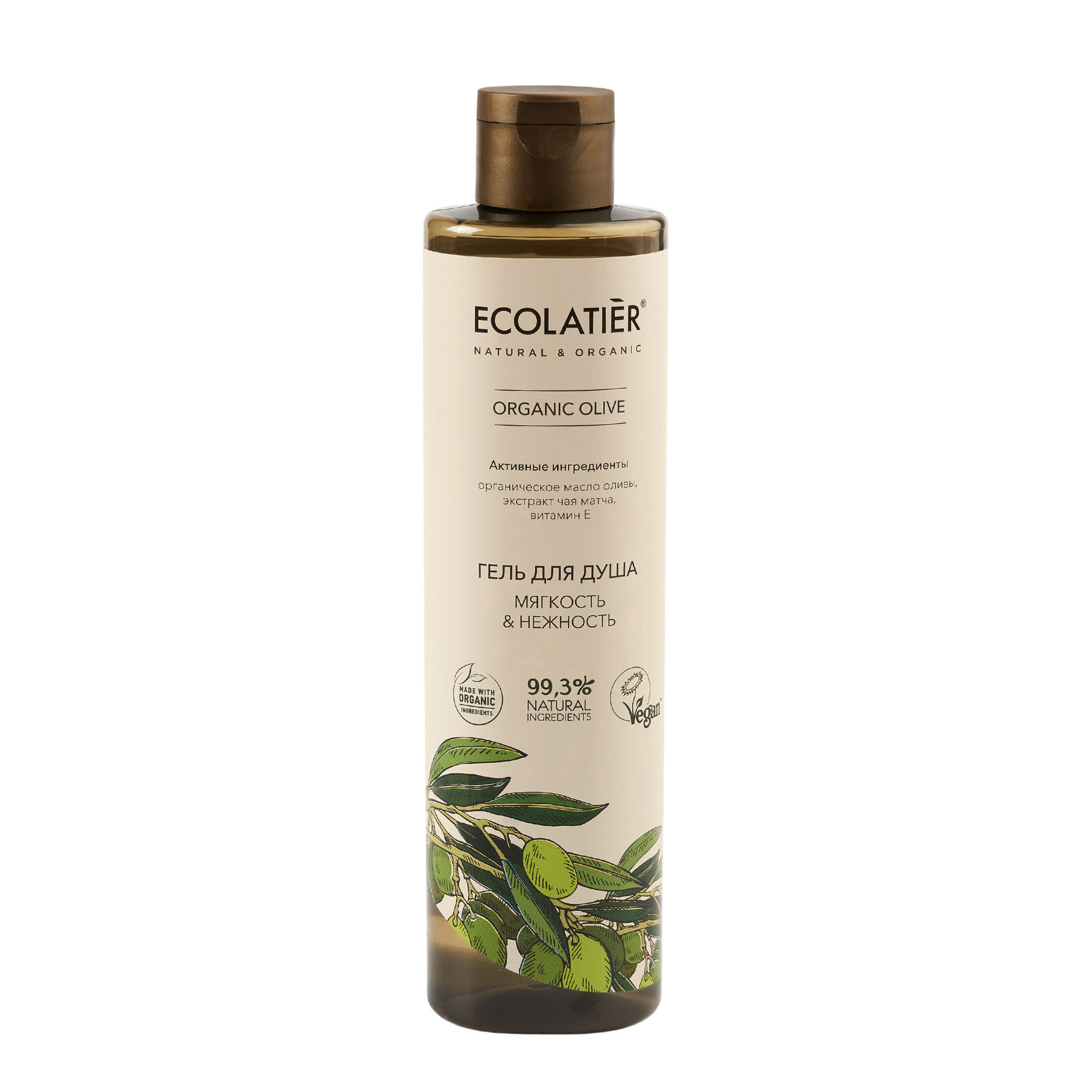 фото Гель для душа мягкость и нежность ecolatier ecl green organic olive 350 мл