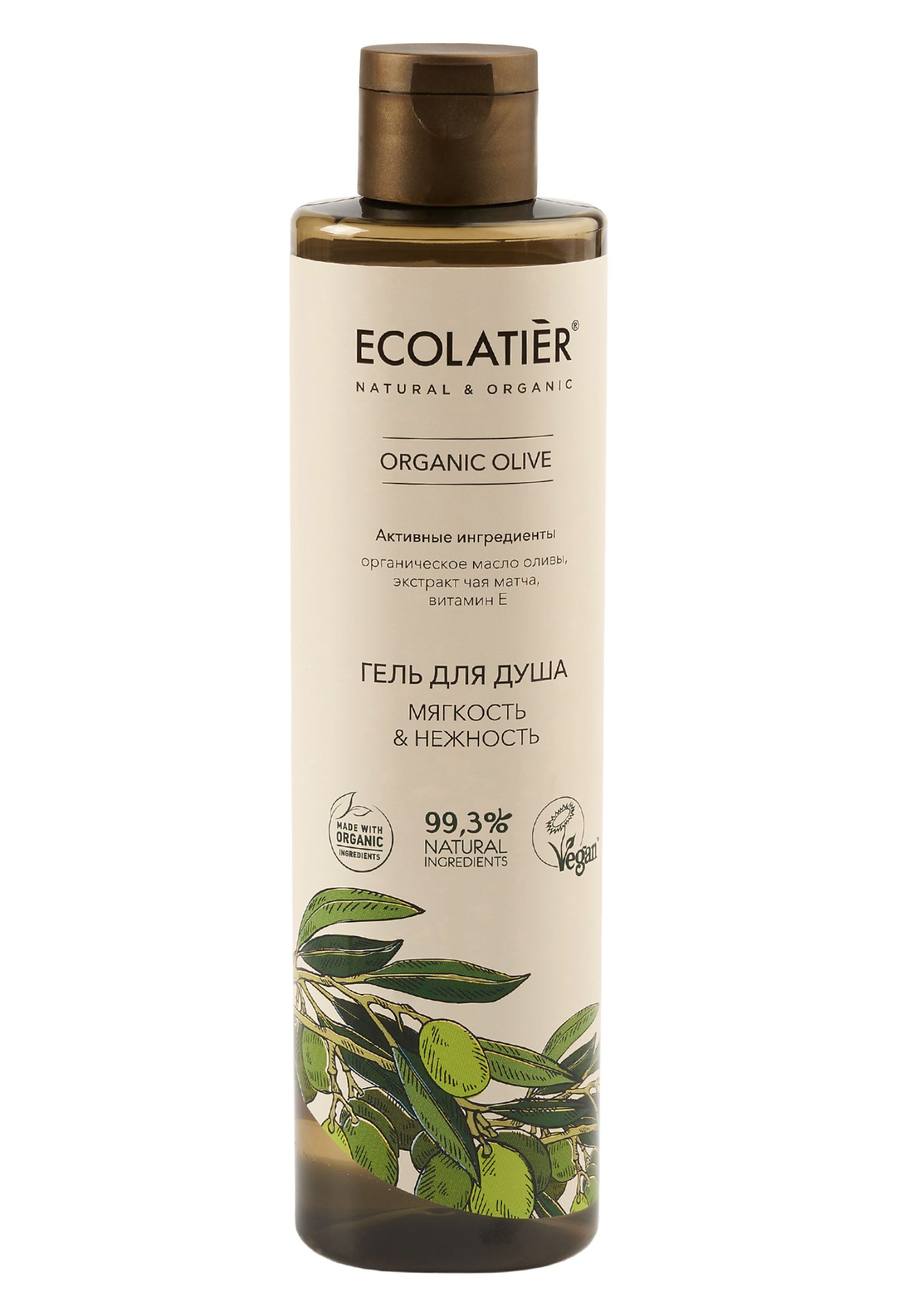 фото Гель для душа мягкость и нежность ecolatier ecl green organic olive 350 мл