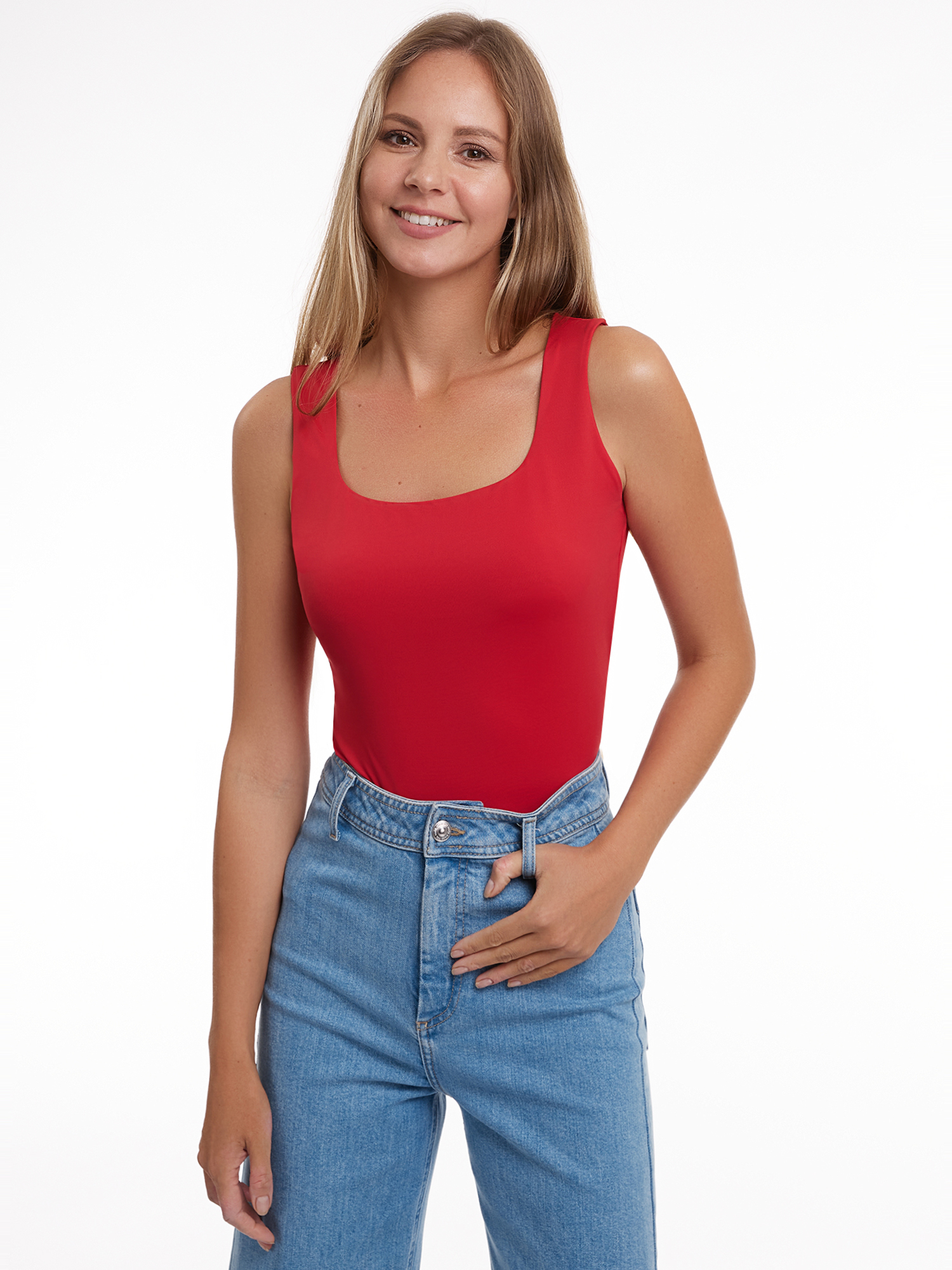 

Топ женский oodji 24315002-3B красный M, 24315002-3B