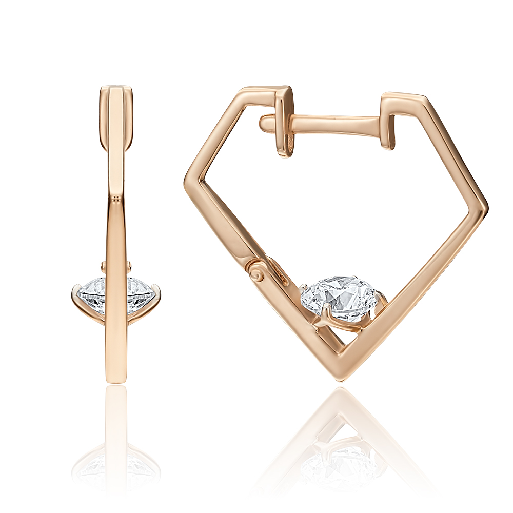 

Серьги из красного золота PLATINA jewelry 02-4496-00-501-1110-38, Swarovski, 02-4496-00-501-1110-38