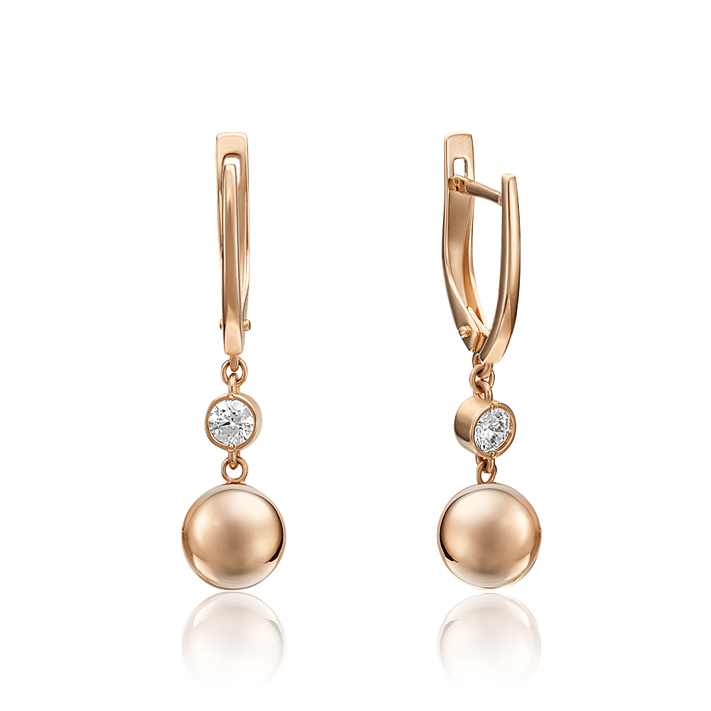 

Серьги женские из золота ЮЗ Платина 02-4492-00-501-1110-38, swarovski, 02-4492-00-501-1110-38
