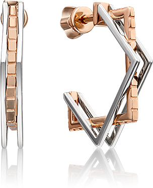 

Серьги конго из комбинированного золота PLATINA jewelry 02-4486-00-000-1111-48, 02-4486-00-000-1111-48