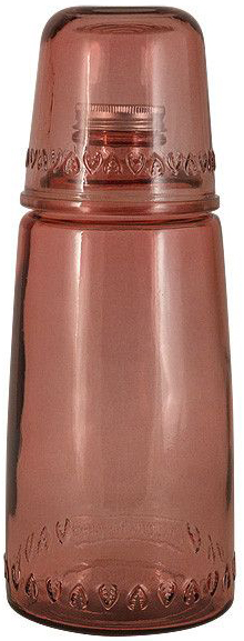 фото Бутылка для воды со стаканом natural water (розовые) объем: 1000 мл, 220 мл san miguel