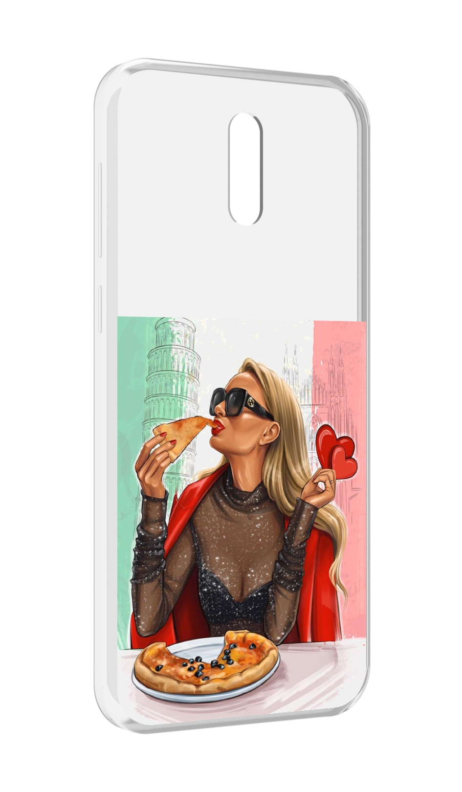 

Чехол MyPads любительница-пиццы женский для Alcatel 3L (2019), Прозрачный, Tocco