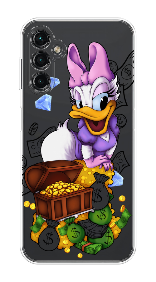 

Чехол на Samsung Galaxy A14 4G "Rich Daisy Duck", Коричневый;белый;фиолетовый, 2107950-6