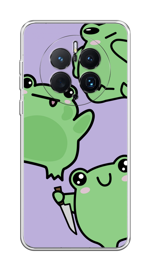 

Чехол на Huawei Mate 50 Pro "Опасные лягушата", Фиолетовый;зеленый;черный, 6109950-1
