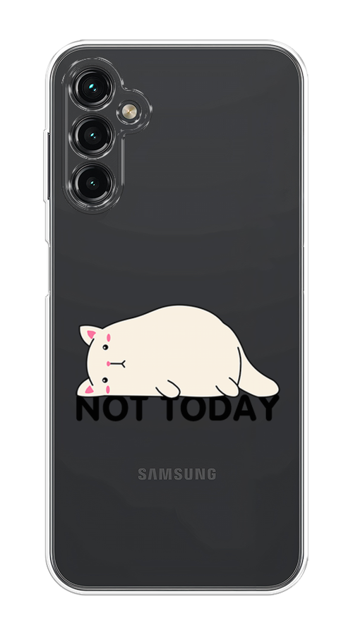 

Чехол на Samsung Galaxy A14 4G "Cat not today", Белый;розовый;черный, 2107950-1