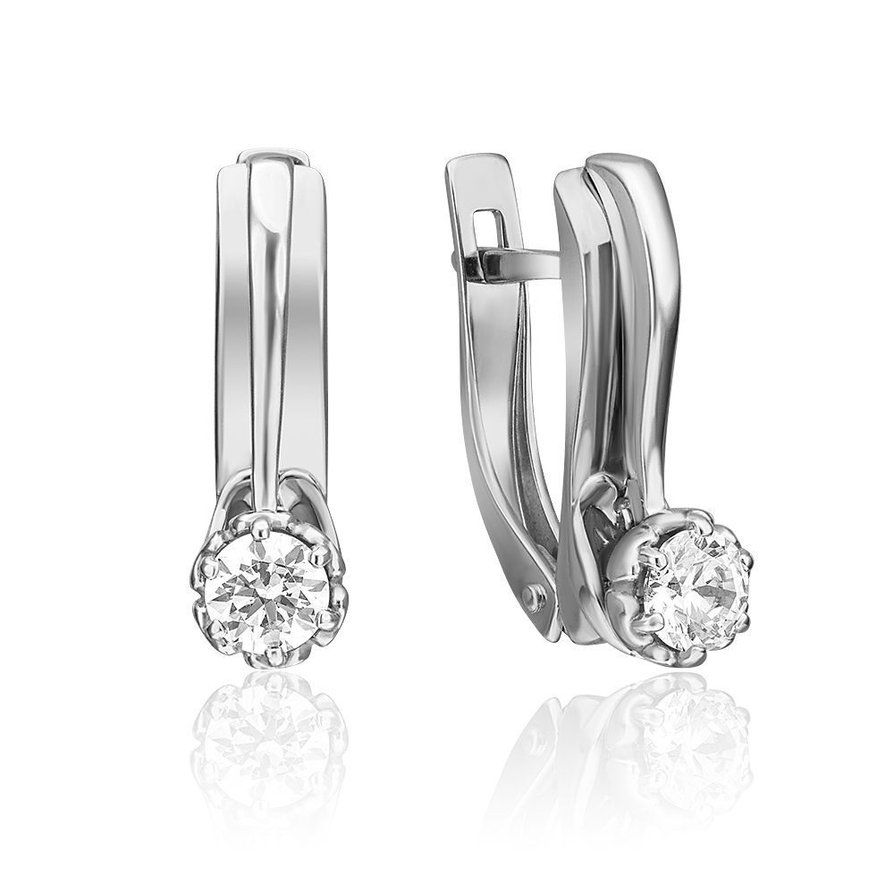 

Серьги женские из золота ЮЗ Платина 02-4404-00-501-1120-38, swarovski, 02-4404-00-501-1120-38