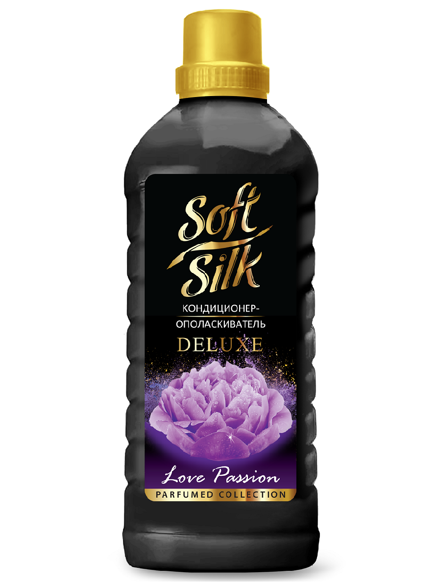 фото Кондиционер-ополаскиватель для белья romax soft silk deluxe love passion, 1 л