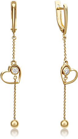 

Серьги женские из золота ЮЗ Платина 02-4401-00-401-1130-03, фианит, 02-4401-00-401-1130-03