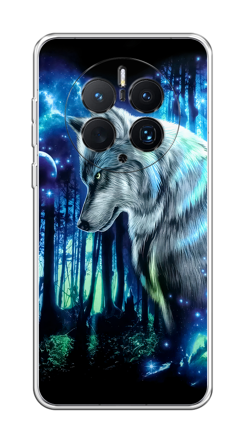 

Чехол на Huawei Mate 50 Pro "Сказочный волк", Синий;серебристый;черный, 6109950-1