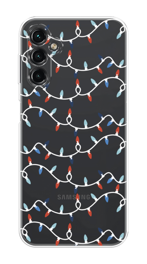 

Чехол на Samsung Galaxy A14 4G "Разноцветная гирлянда", Белый;красный;синий, 2107950-5