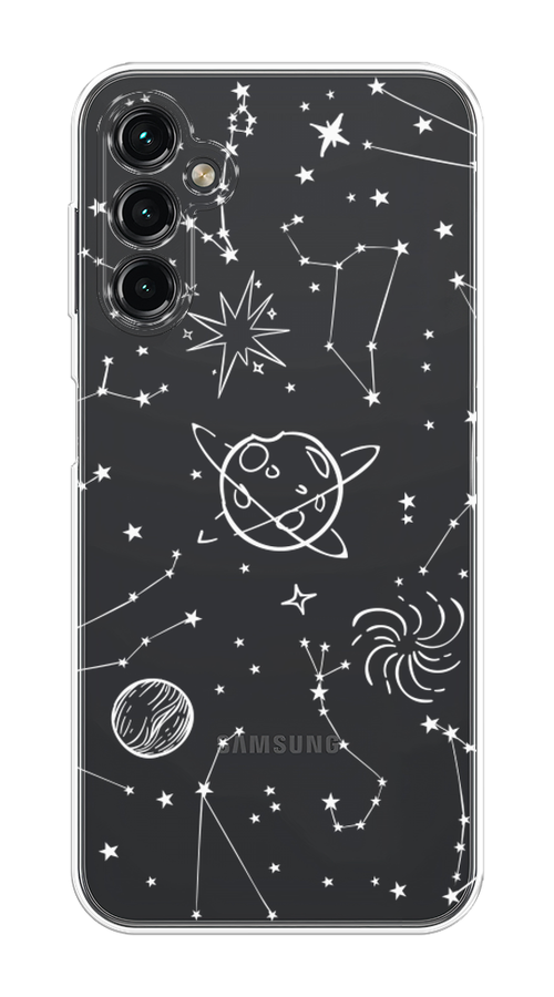 

Чехол на Samsung Galaxy A14 4G "Планеты в космосе", Белый, 2107950-2