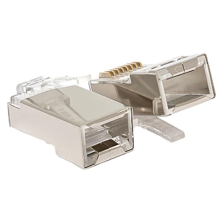 Коннектор RJ-45 TERACOM экранированный 8P8C Cat.5E универсальный (уп.20шт) EKF TRC-PLUG-5E