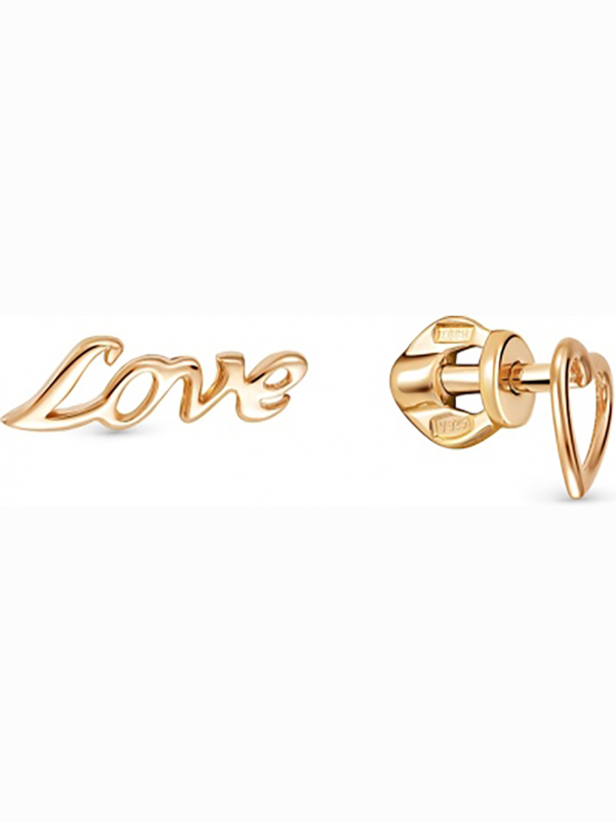

Серьги LOVE из серебра с позолотой Вероника С609-2078, С609-2078