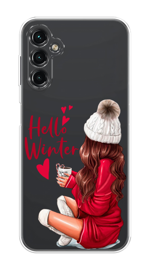 

Чехол на Samsung Galaxy A14 4G "Hello winter", Красный;белый;коричневый, 2107950-5