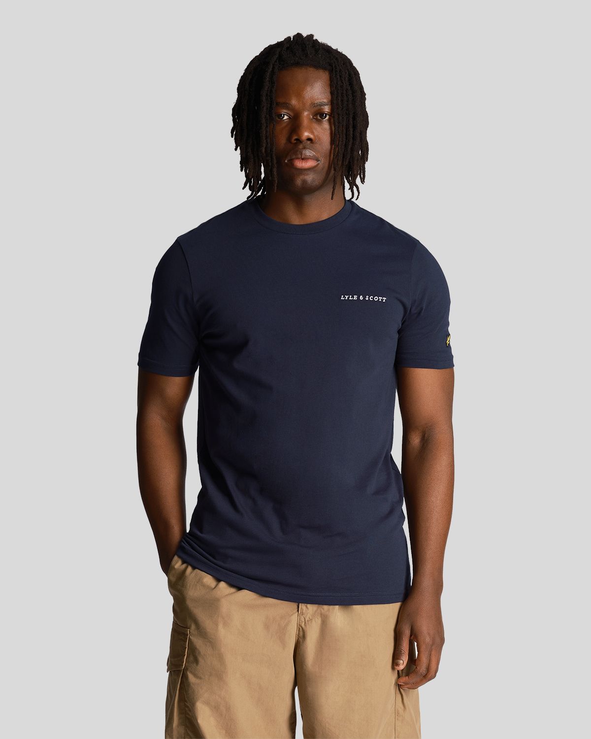 

Футболка мужская Lyle & Scott Embroidered T-Shirt синяя S, Синий, Embroidered T-Shirt