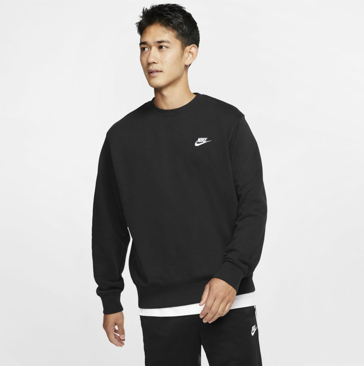 

Свитшот мужской Nike M Sportswear Club French Terry Crew черный XS, M Sportswear Club French Terry Crew