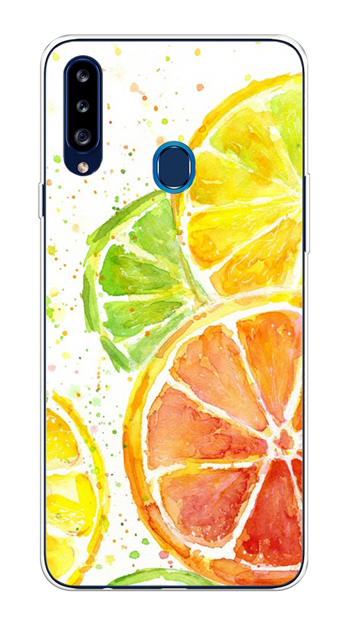 

Чехол на Samsung Galaxy A20s "Цитрусовые", Белый;желтый;красный;зеленый, 2100850-1