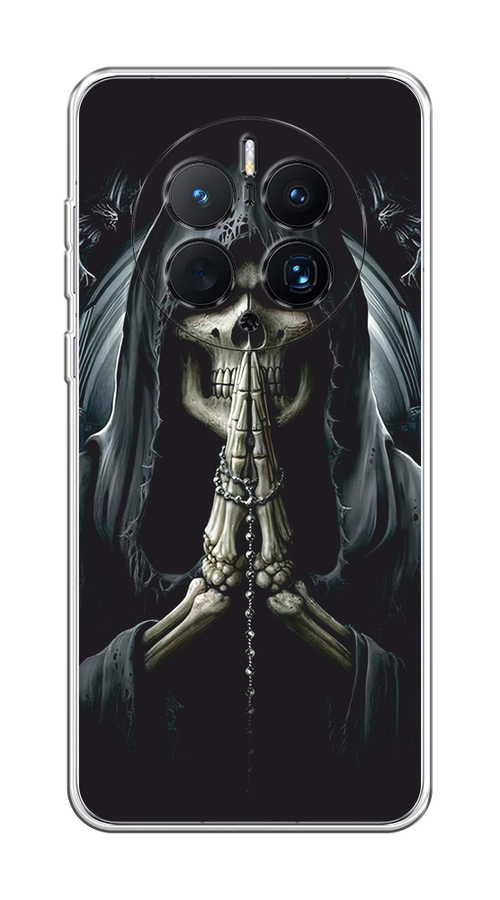 

Чехол на Huawei Mate 50 Pro "Молитва", Серый, 6109950-1