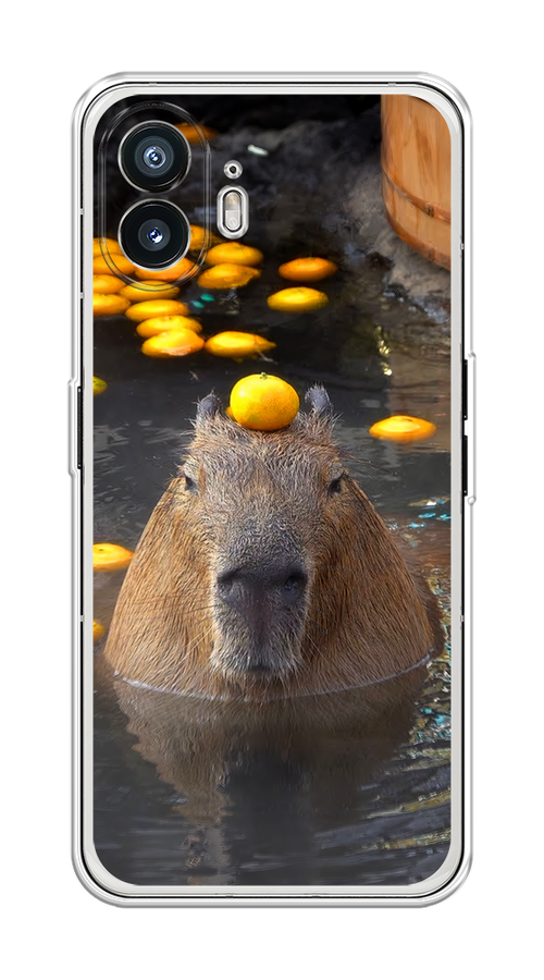 

Чехол на Nothing Phone (2) "Капибара отдыхает", Коричневый;оранжевый;серый, 3300250-1