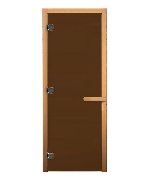 

Дверь стекло Бронза, 170х70 (8мм, 3 петли 716 GB (Магнит) (ОСИНА)
