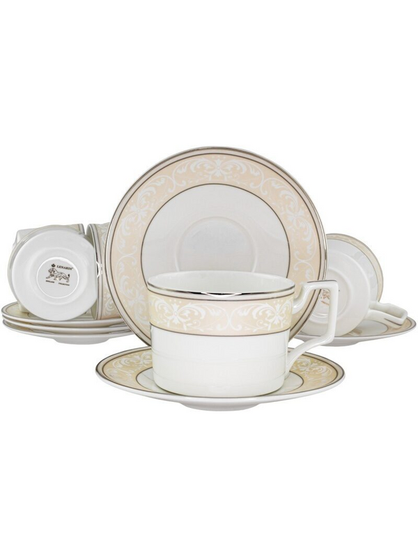 

Чайный набор 12 предметов Джульетта Lenardi 250 мл 145-353, Белый