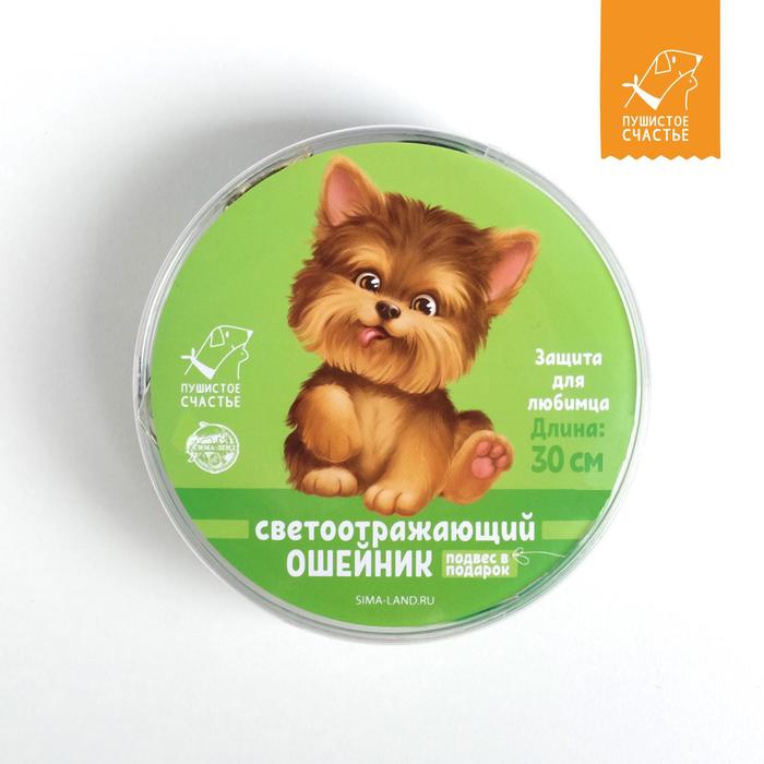 

Пушистое счастье светоотражающий, "Лапки", с подвесом, 30х1 см, цвет зеленый