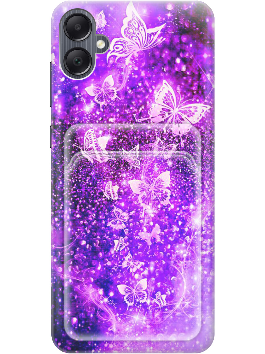 

Силиконовый чехол на Samsung Galaxy A05 с рисунком "Фиолетовые бабочки", 20011928