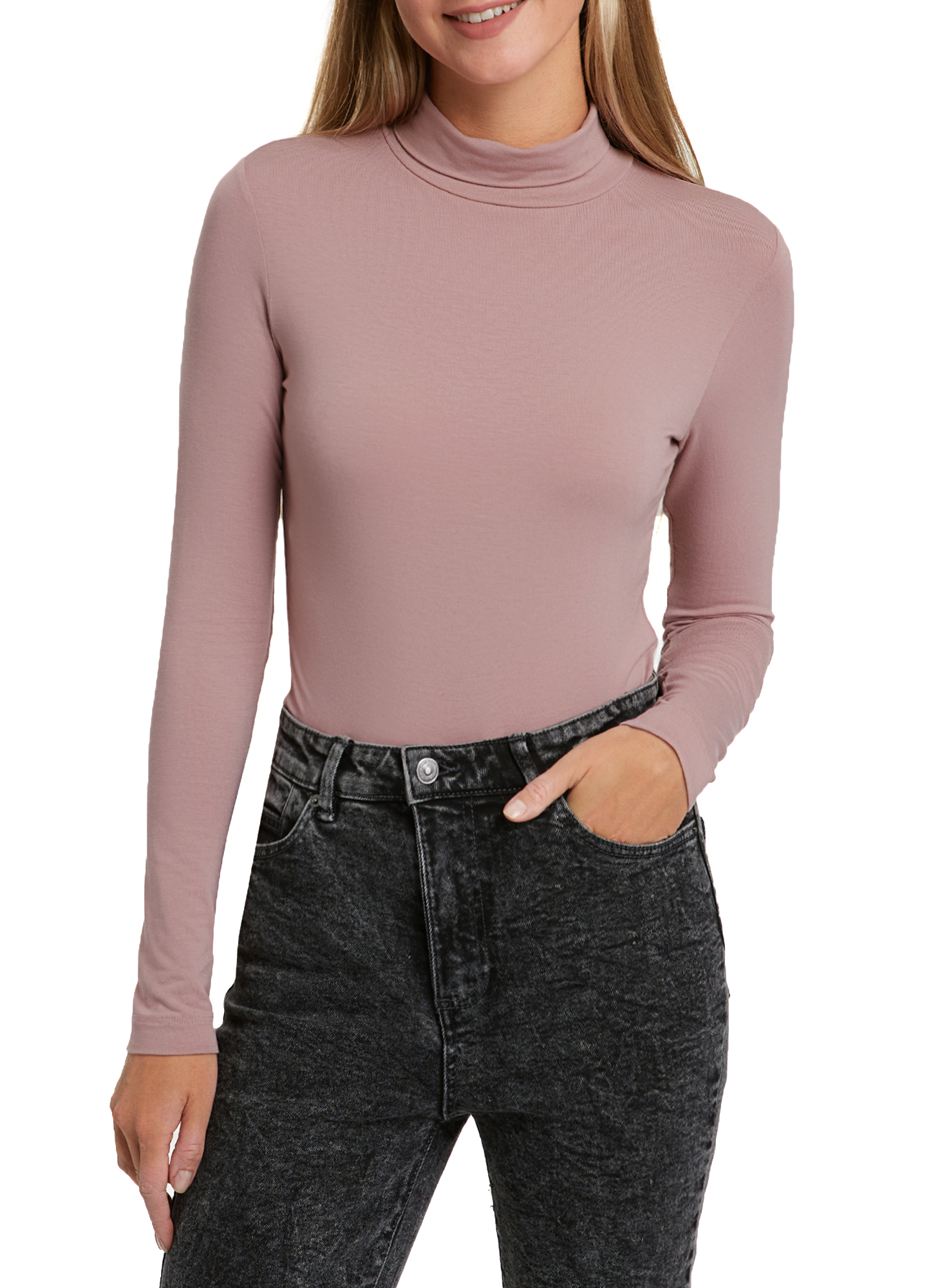 

Водолазка женская oodji 15E11033 розовая 2XL, 15E11033