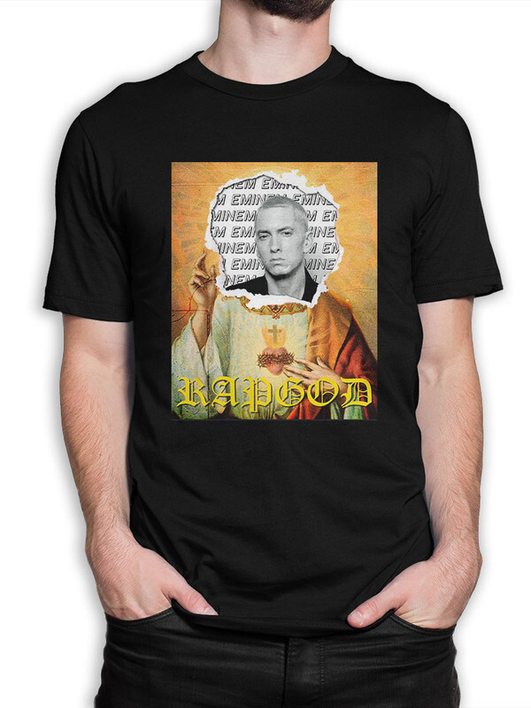 фото Футболка мужская design heroes eminem - rap god черная xl