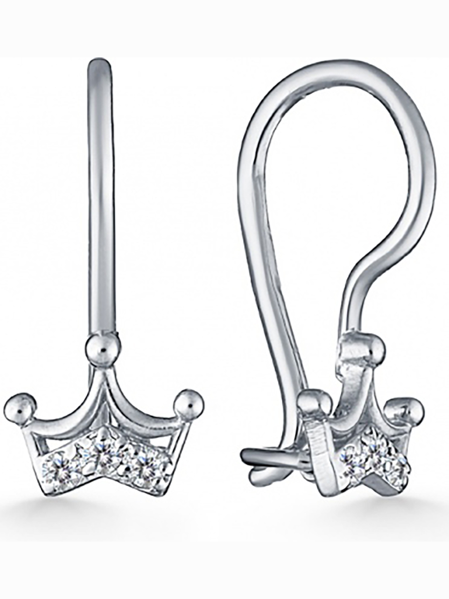 

Серьги Короны с 6 фианитами из серебра Вероника С630-1901, С630-1901