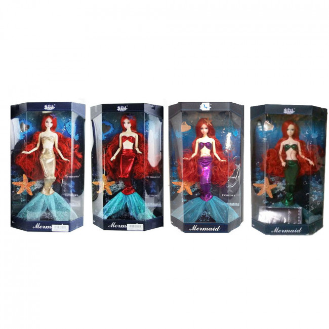 Кукла-русалка Junfa toys Mermaid JND-1602 с аксессуарами, 33 см кукла imc toys crybabies кристал заболела интеракт плачущая с аксессуарами 41022