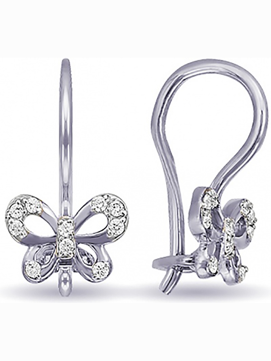

Серьги Бабочки с 20 фианитами из серебра Вероника С630-210, С630-210