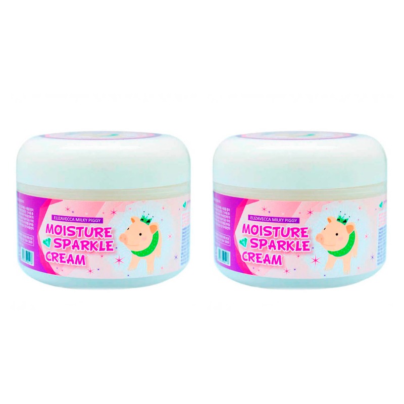 Крем для лица Elizavecca Milky Piggy Moisture Sparkle Cream увлажняющий 100 г 2 шт