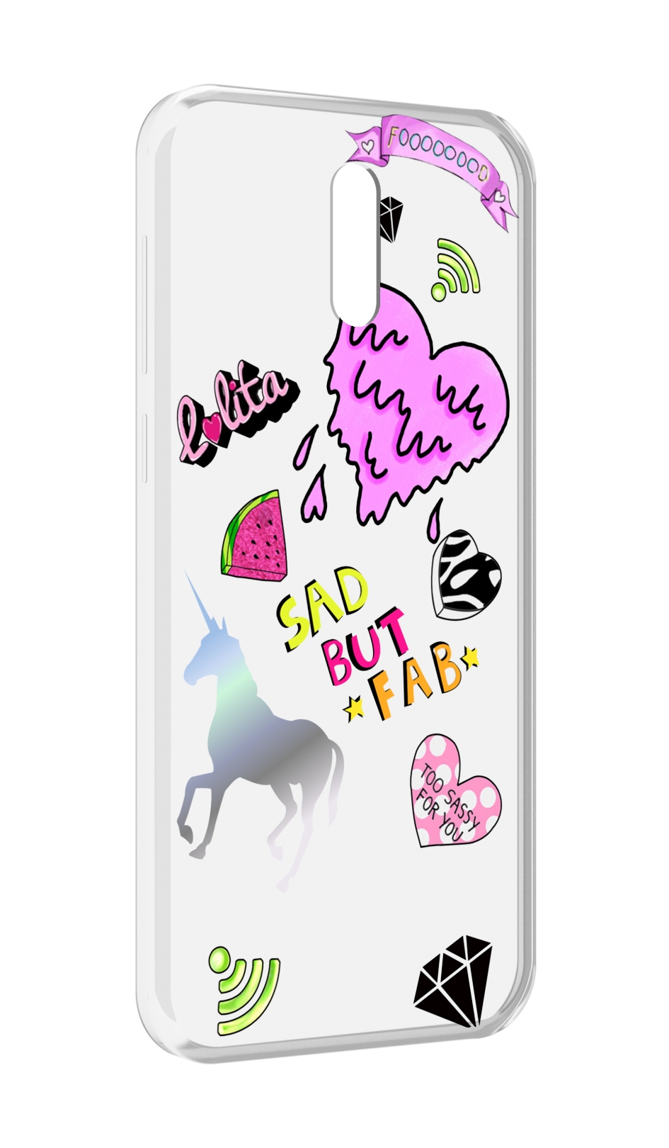 

Чехол MyPads красивые-смайлики для Alcatel 3L (2019), Прозрачный, Tocco