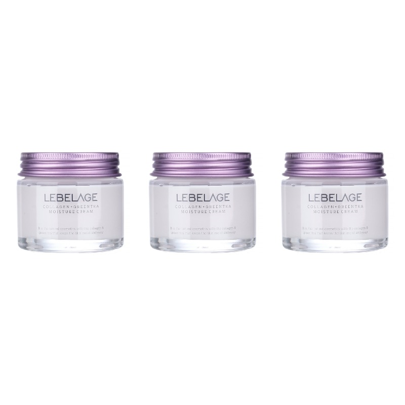 Крем для лица Lebelage Collagen Green Tea Moisture Cream Увлажняющий 70 мл 3 шт