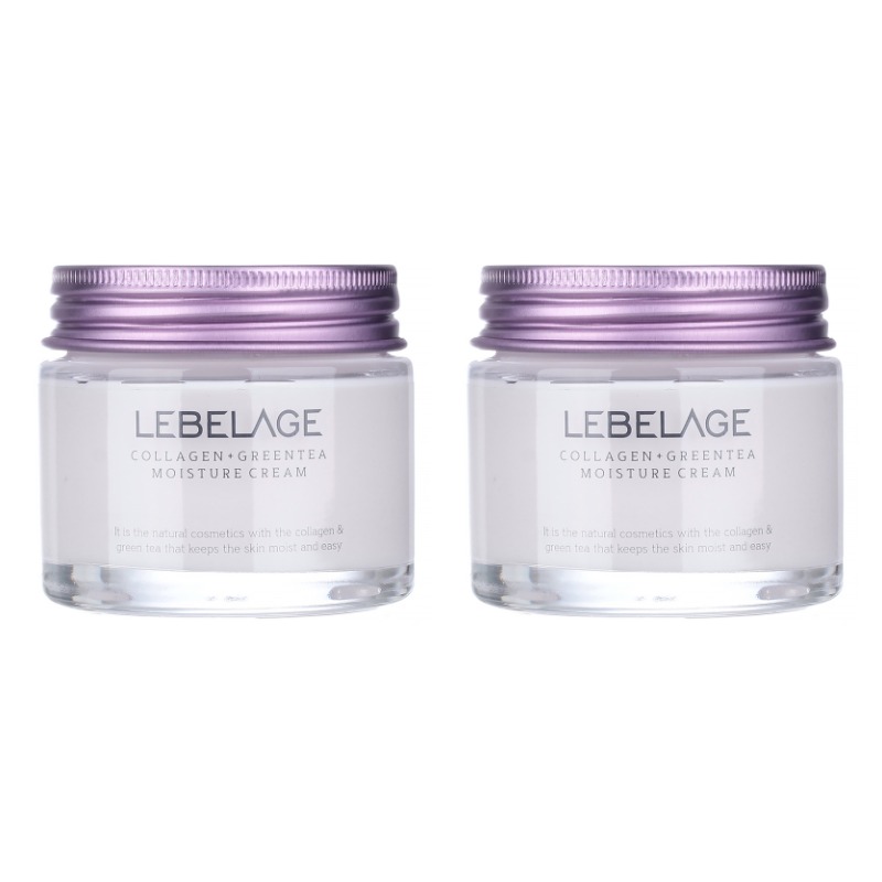 Крем для лица Lebelage Collagen Green Tea Moisture Увлажняющий 70 мл 2 шт