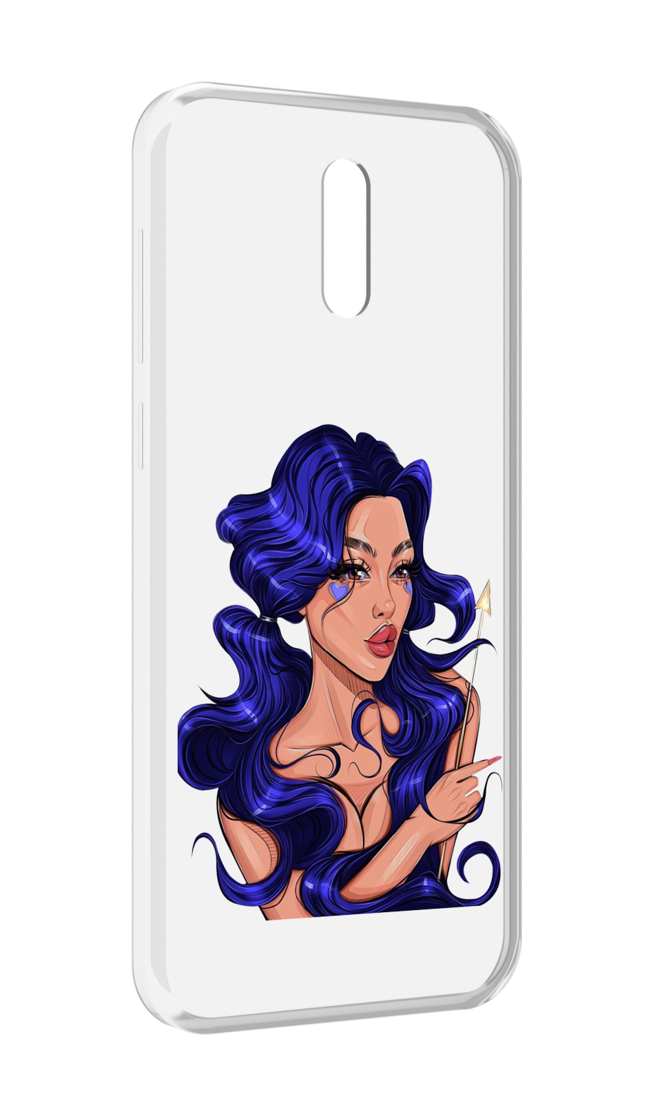 

Чехол MyPads красивая-девушка-с-синими-волосами женский для Alcatel 3L (2019), Прозрачный, Tocco