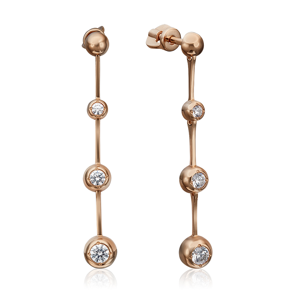 

Серьги женские из золота ЮЗ Платина 02-4319-00-501-1110-38, swarovski, 02-4319-00-501-1110-38