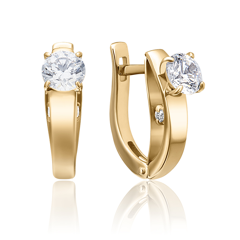 

Серьги женские из золота ЮЗ Платина 02-4318-00-501-1130-38, swarovski, 02-4318-00-501-1130-38