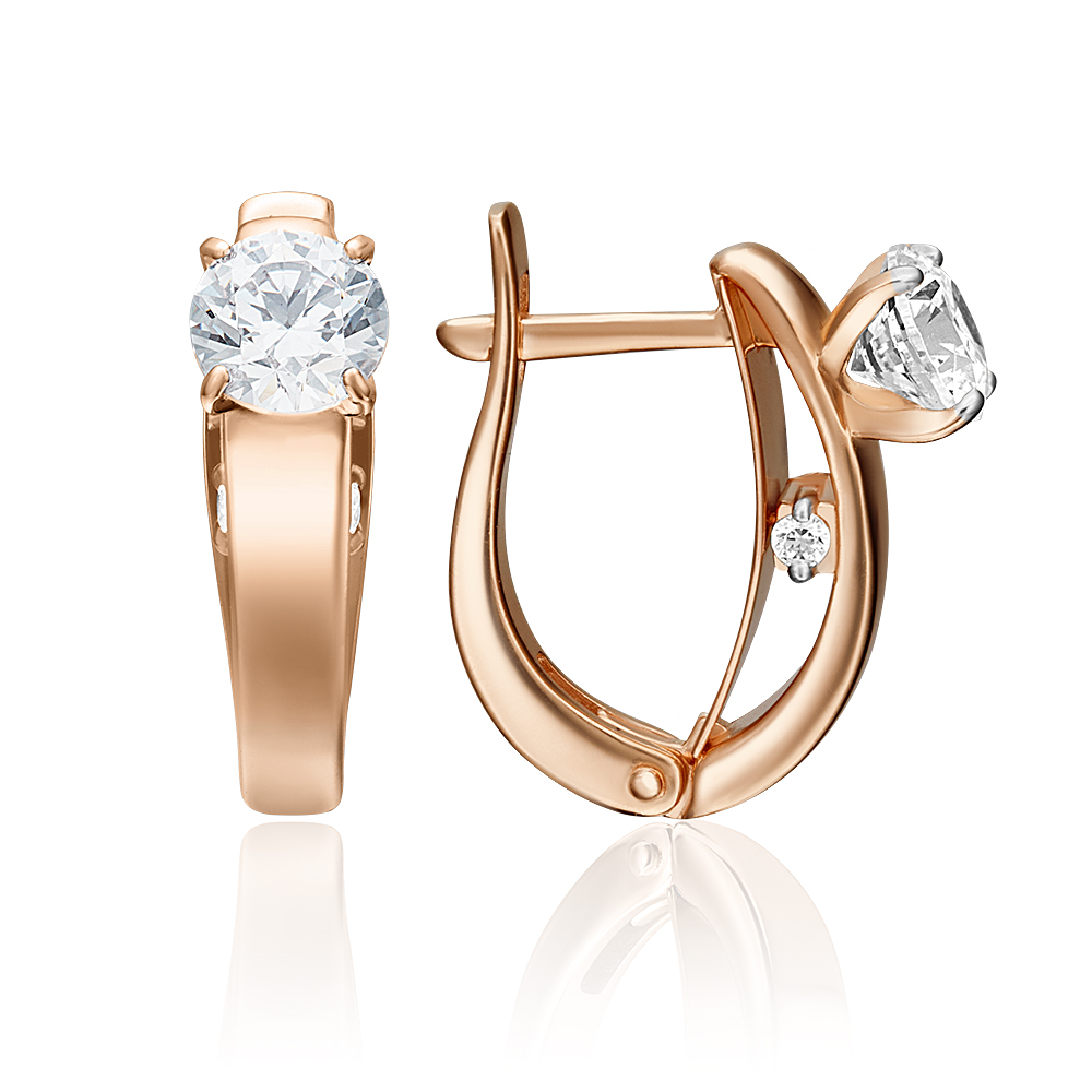 

Серьги женские из золота ЮЗ Платина 02-4318-00-501-1110-38, swarovski, 02-4318-00-501-1110-38