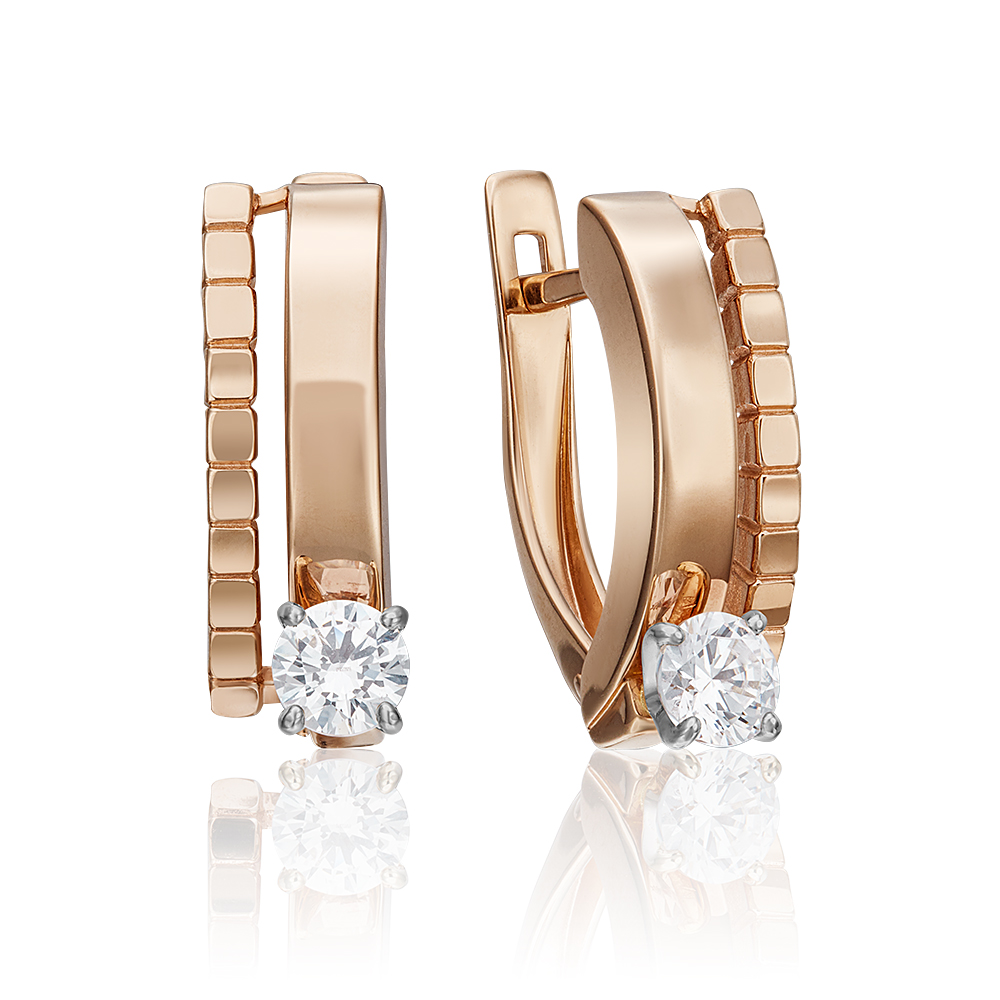 

Серьги из комбинированного золота с swarovski PLATINA jewelry 02-4316-00-501-1111-38, 02-4316-00-501-1111-38