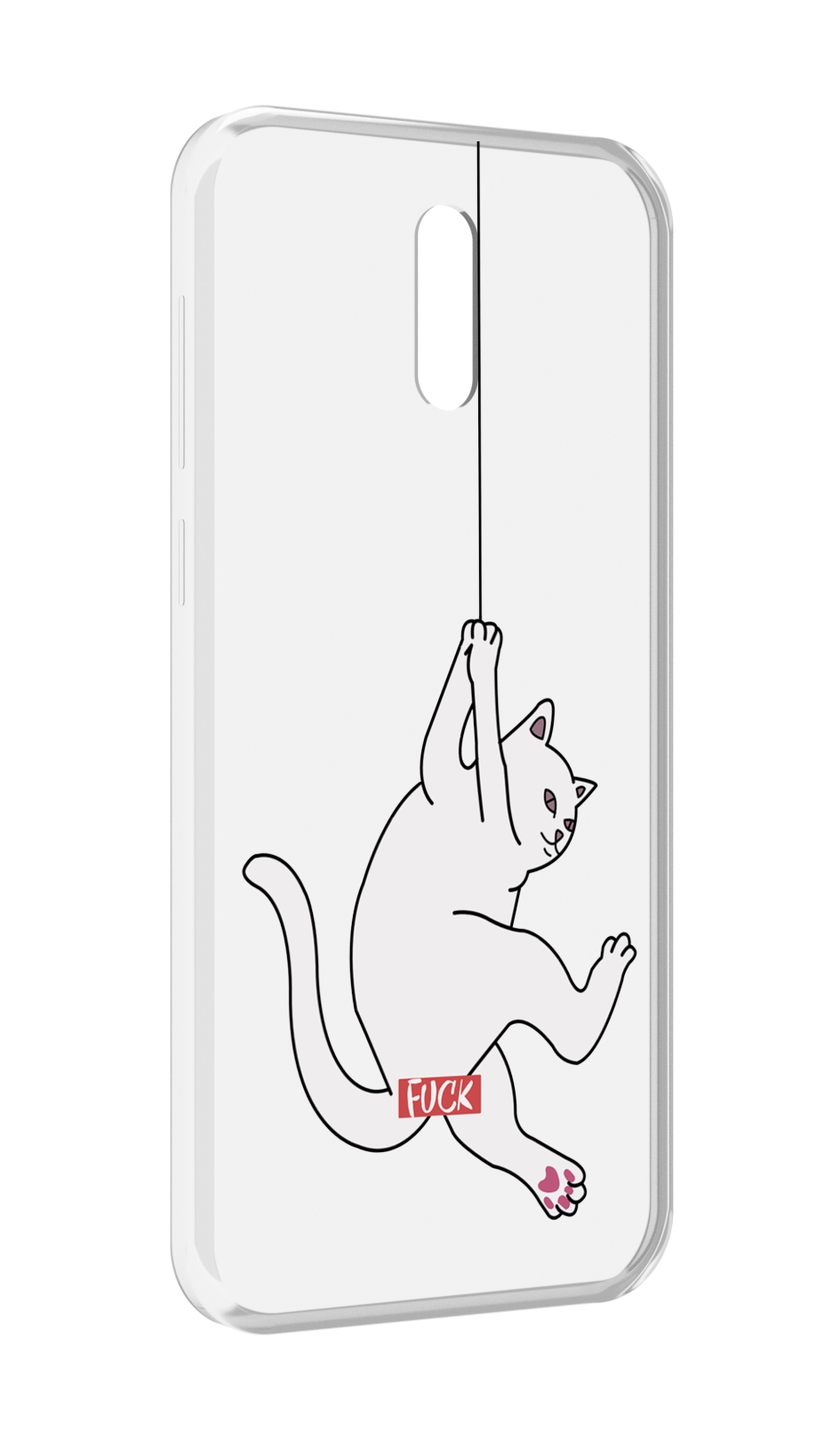 

Чехол MyPads котяра-на-веревке для Alcatel 3L (2019), Прозрачный, Tocco