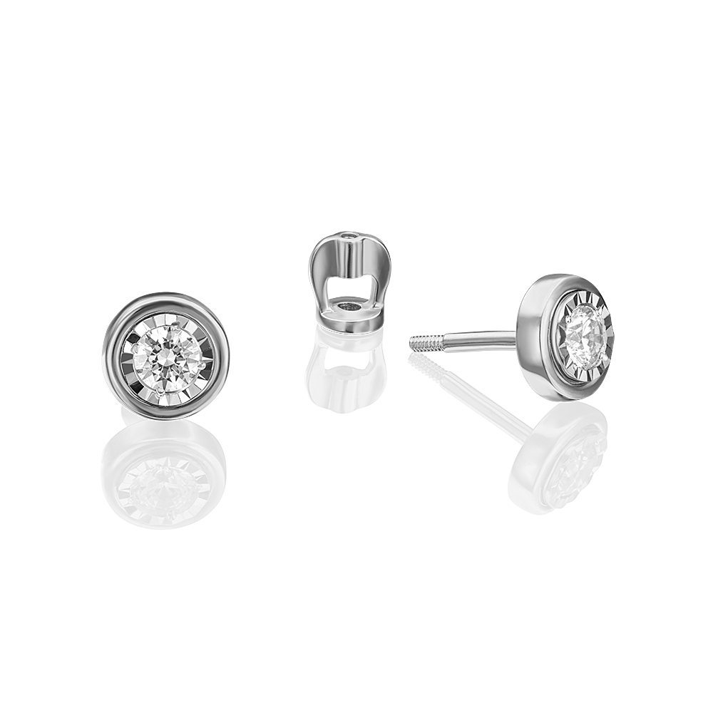 

Серьги-пусеты из золота ЮЗ Платина 02-4303-00-501-1120-38, swarovski, 02-4303-00-501-1120-38