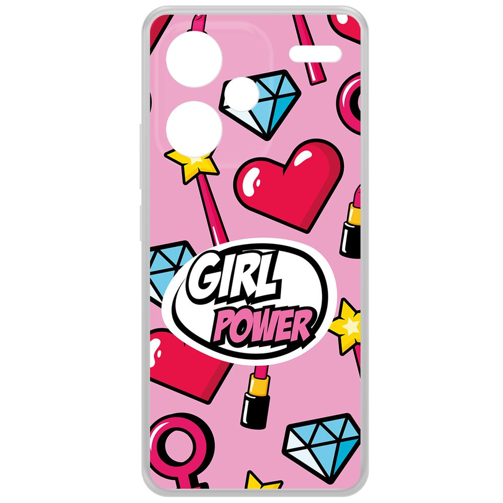 

Чехол-накладка Krutoff Clear Case Girl Power для Xiaomi Redmi Note 13 Pro+ 5G, Прозрачный