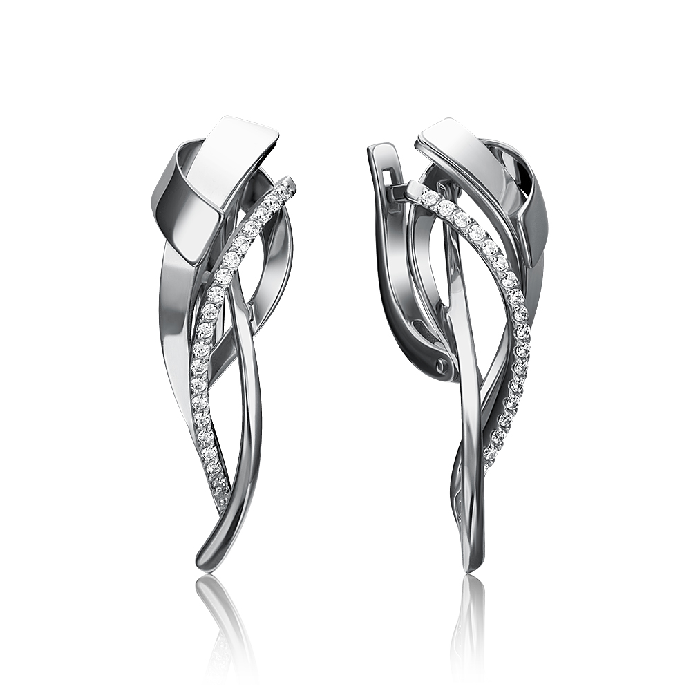 

Серьги женские из золота ЮЗ Платина 02-4291-00-401-1120-64, фианит, 02-4291-00-401-1120-64